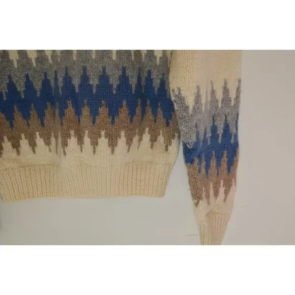 Vintage Mens Wool Fair Isle Sweater - Picture 2 of 4